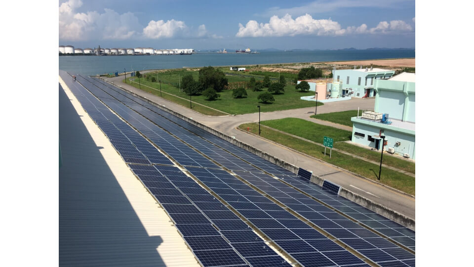 The microgrid on Semakau Island combines solar wind and tidal energy and is the largest system of in