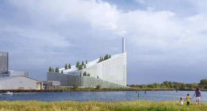 Amager Bakke a 2 x 1000 tonne per day WTE plant in Copenhagen which doubles as a ski slope