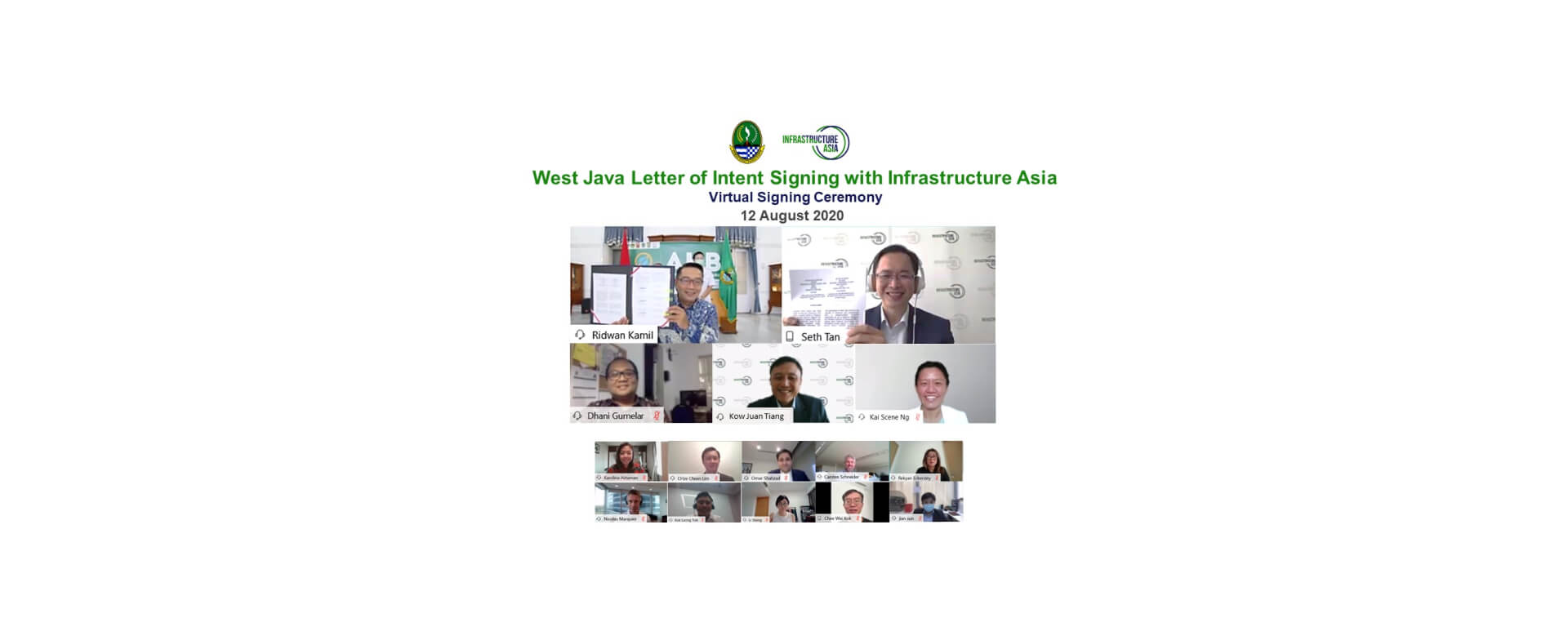 West Java Letter of Intent Signing with Infrastructure Asia - Banner